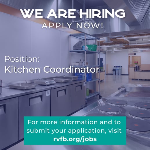 Graphics Resized for Newsletter - hiring kitchen coordinator (1080 x 1080 px)
