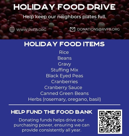 Holiday Food Drive Social Graphic